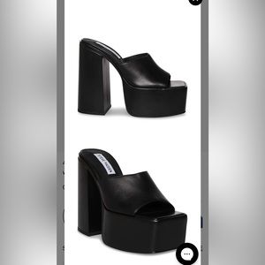 Steve Madden size 7 Trixie black leather shoe. Worn only once